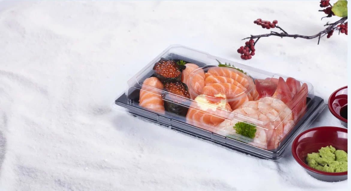 Disposable Thermoforming BOPS Sushi Box and Container